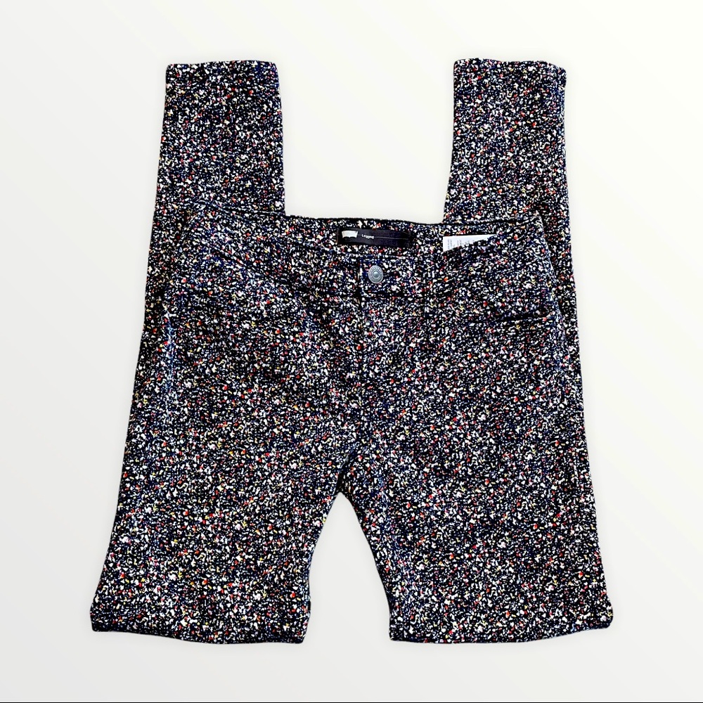 LEVI rainbow paint splatter skinny leggings size 2/26